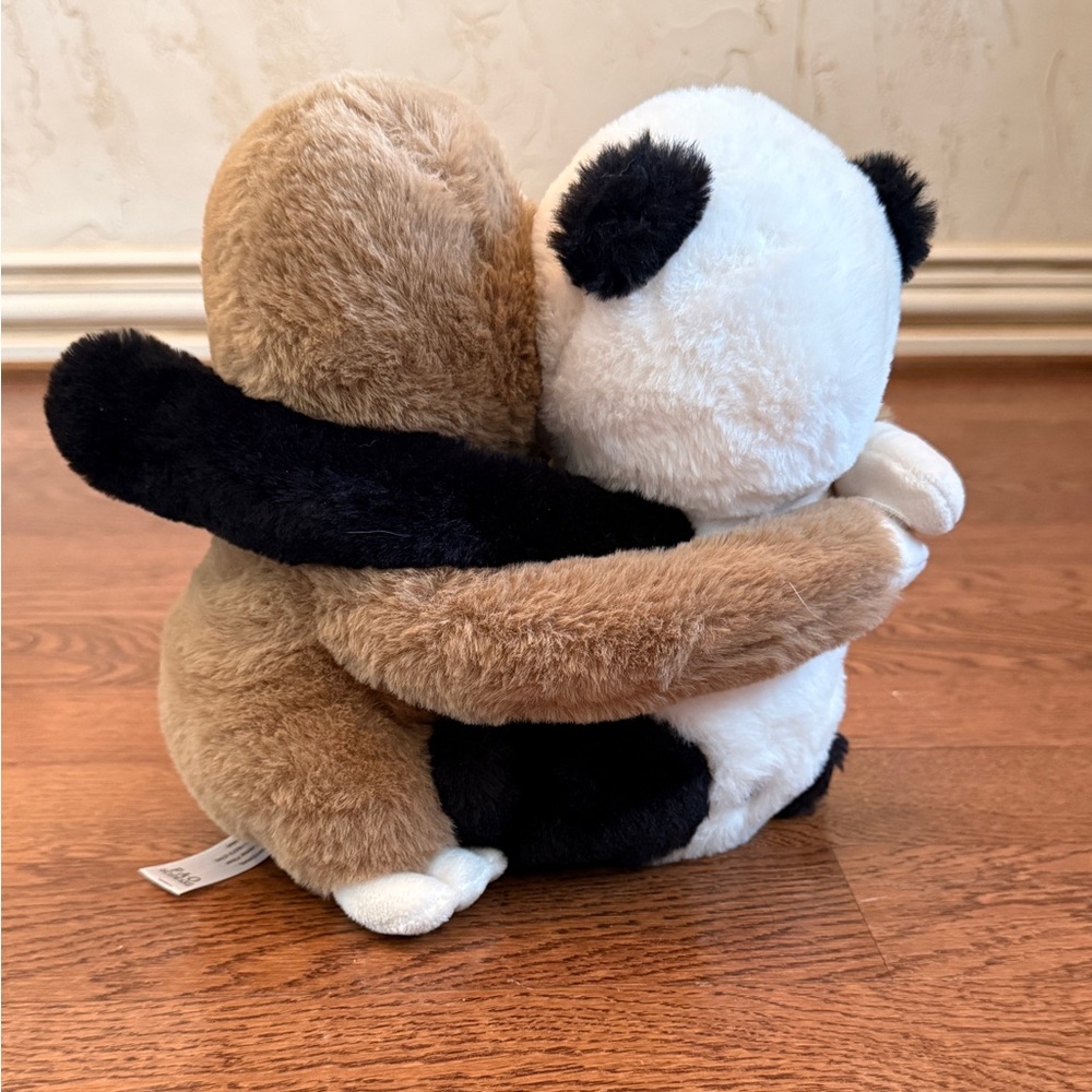 FAO Schwarz Hugging Sloth & Panda 9” - Picture 2 of 7